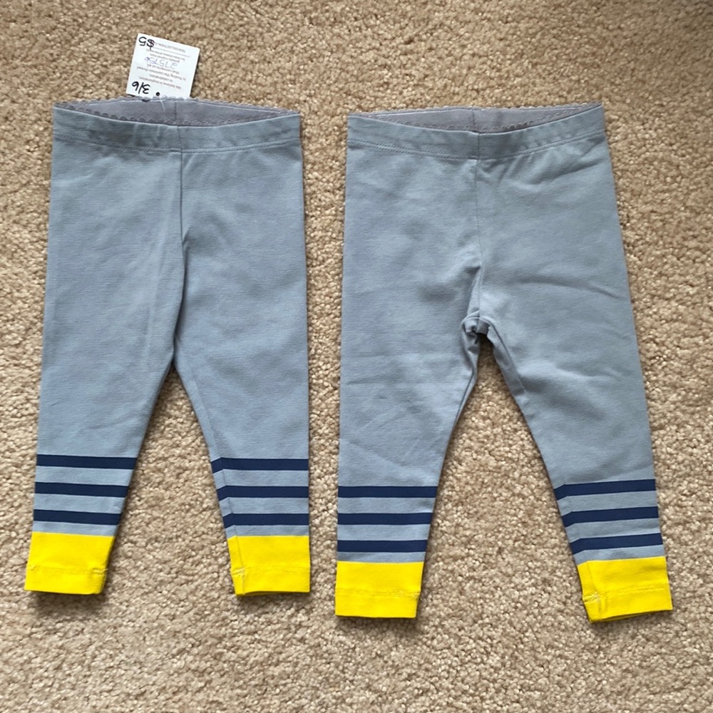 Leggings with Stripe Detail - Tea